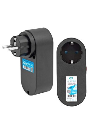 Oval Kasa Siyah Tekli Termal Akım Korumalı Priz (10a-2500w) Pm-16620 323037