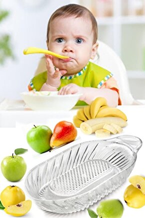 Mama Yapımı için Tırtıklı Mama Tabağı Elma Rendesi Balık Şeklin de