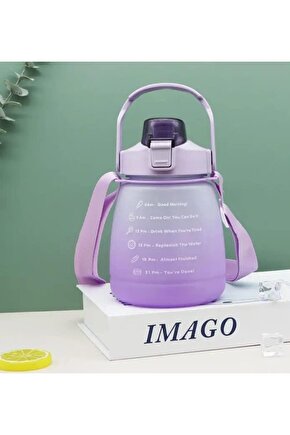 Yazılı Motivasyon Matarası Stciker Ve Taşıma Kulplu