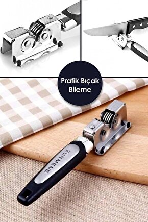 Paslanmaz Çelik Kolay Bıçak Bileme Keskinleştirme Aparatı Masat Bıçak Makas Bileyici Bileme Aleti