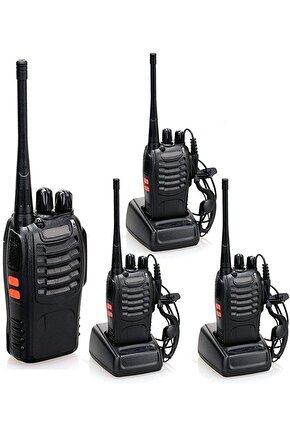 Baofeng 4 Adet Güvenlik Telsiz Seti Kullanıma Hazır El Telsizi
