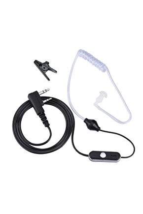 Akustik Hortumlu Telsiz Kulaklığı (siyah)(baofeng-kırısun-sfe-wouxun-tyt-mars-wln)