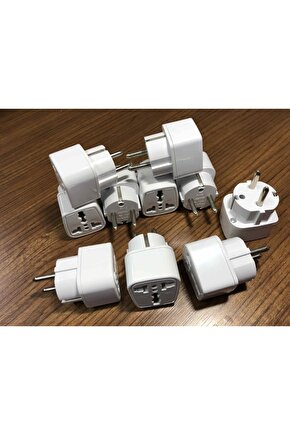 10 Adet Ingiliz Fiş Çok Amaçlı Unıversal Priz Çevirici Kare