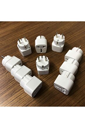 10 Adet Amerikan Priz Çevirici Fetih W360 (beyaz)