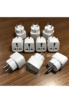 10 Adet Ingiliz Amerikan Tipi Priz Dönüştürücü 10lu Set