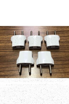 5 Adet 11115 Amerikan Priz Çevirici Usa To Eu Fiş Çevirici (beyaz) (5li)