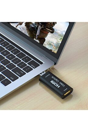 Siyah Metal Kasa Video Capture Usb 2.0 To Hdmi Çevirici Dönüştürücü Hdmı