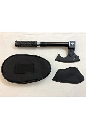 Yerli Üretim Karbon Çelik Pratik Sökülür Balta Özel Siyah Çantasında