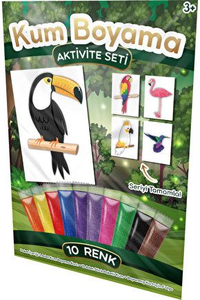 Tukan | Egzotik Kuşlar Kum Boyama Aktivite Seti Tekli Paket