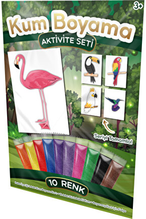 Flamingo | Egzotik Kuşlar Kum Boyama Aktivite Seti Tekli Paket