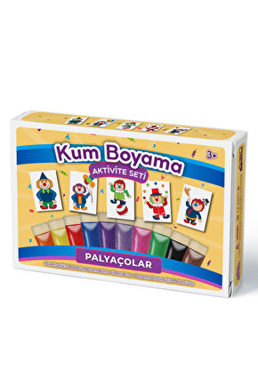 Eğlenceli Palyaçolar | Kum Boyama Aktivite Seti 5li Kutulu Paket
