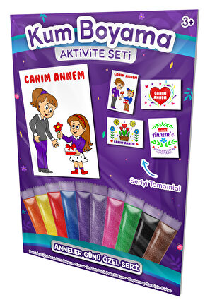 Kız Çocuktan Anneler Günü Hediyesi | Anneler Günü Özel Kum Boyama Aktivite Seti