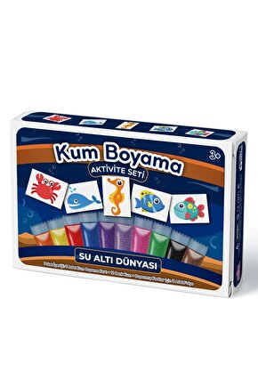 Su Altı Dünyası | Kum Boyama Aktivite Seti 5li Kutulu Paket