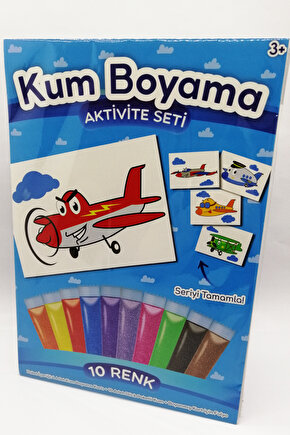 Şimşek Uçak | Uçak Kum Boyama Aktivite Seti Tekli Paket