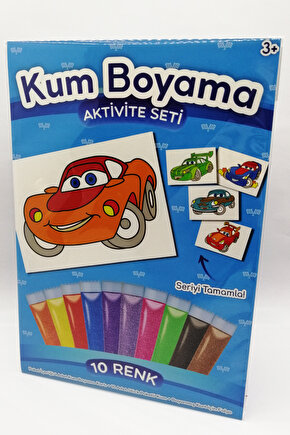 Sevimli Yarışçı | Araba Kum Boyama Aktivite Seti Tekli Paket
