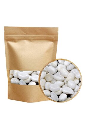 Beyaz Dolomit Taş 1 Kg 1,5-2,5 Cm Dere Çakıl Taşı Bahçe Süs Taşı Saksı Teraryum Taşı