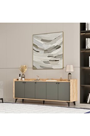 Melori Tv Sehpası, Konsol Atlantikçam Antrasit