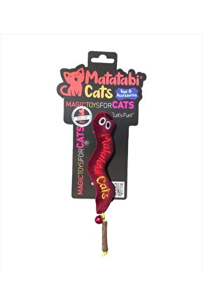 Matatabi Cats Wormy Sesli Ve Doğal Matatabili Peluş Kedi Oyuncağı 17 Cm (kedi Otunanesi Içermez)