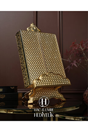 Kuran Kabı ve Kuranı Kerim | Lüks Kuran Saklama Kabı | Ayaklı Çift Kapaklı Kutulu Hediyelik Kuran