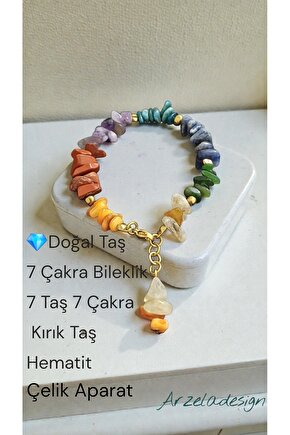 Doğal Taş Çakra Bileklik Celik Aparat