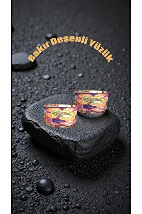 Bakir Yüzük Desenli Genislik 12mm Kalınlık 1mm