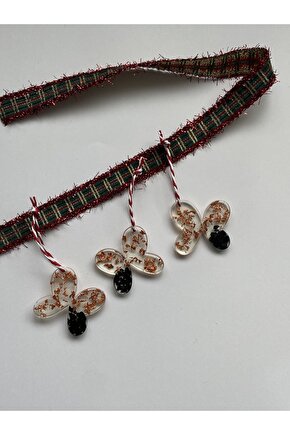 Kelebek Formunda Epoksi Yılbaşı Ağacı Süsü 2