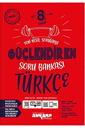 8. Sınıf Türkçe Güçlendiren Soru Bankası  Kolektif  Ankara Yayıncılık  9786256442603