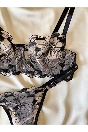 Siyah Dantel Sütyen takımı