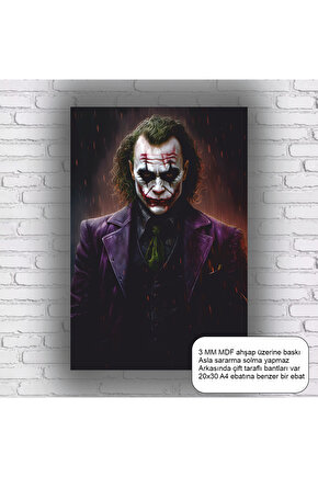 the joker sinema filmi karakter ev dekorasyon mdf tablo retro ahşap poster
