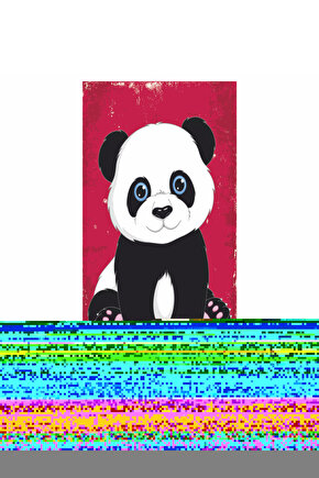 sevimli panda ev dekorasyon tablo mini retro ahşap poster