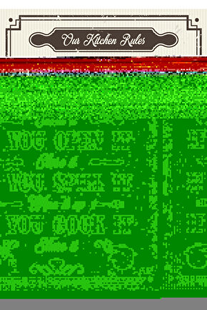 mutfak kuralları tablosu ev mutfak kafe bar dekorasyon retro ahşap poster