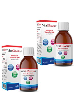 2 Adet Vitaglucan+ 150 Ml Şurup | Beta Glukan + Vitamin C + Çinko