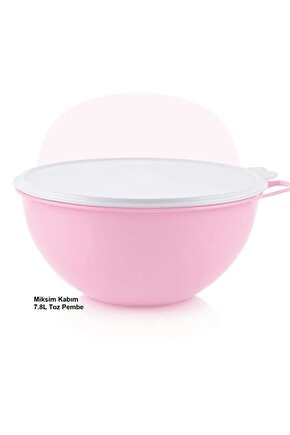 Miksim 7,8 litre toz pembe hamur ve yoğurt mayalama kabı