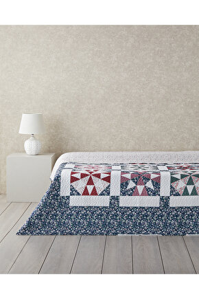 Vintage Lace Patchwork Tek Kişilik Çok Amaçlı Örtü Siyah