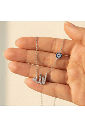 Allah Lafzı Taşlı Kolye