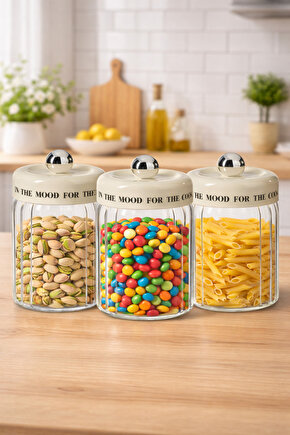 3’lü Cam Kavanoz Seti 450 ml – Hava Geçirmez Kapaklı, Çok Amaçlı Saklama Kabı