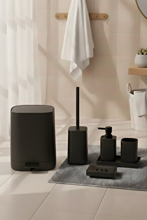 Kare Soft 5 Parça Banyo Seti Modern Minimal Tasarım