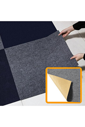 Kendinden Yapışkanlı Halıfleks Keçe Kaymaz Ev Tekne Ofis Yat Denizlicik Marina Karo Halısı 40x40 CM