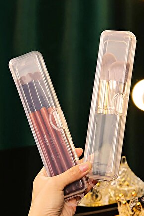 İki Adet Şeffaf Makyaj Organizer Kutusu Diş Fırça Kutusu Çok Amaçlı Düzenleyici Kutu