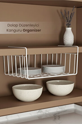 Dolap Düzenleyici Kanguru Organizer - Asılabilir Havlupan Düzenleyici Banyo Mutfak Düzenleyici