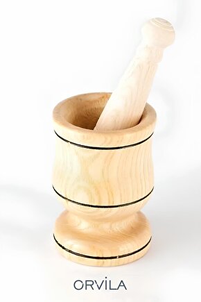 Havan Ahşap Baharat Ve Sarımsak Ezici