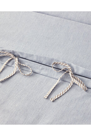 Comfy Plain Tek Kişilik Nevresim Takımı Mavi - Bej