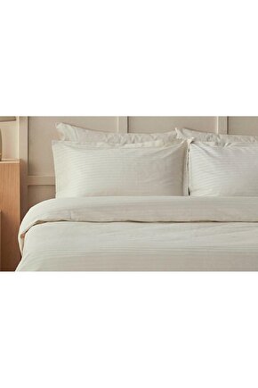 Elegant Crown Pamuk Saten Kulaklı 2 li Yastık Kılıfı 50 x 70