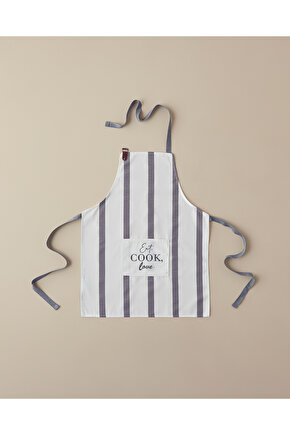 Cookery Pamuk Polyester Mutfak Önlüğü 70x55 Cm Beyaz - Gri