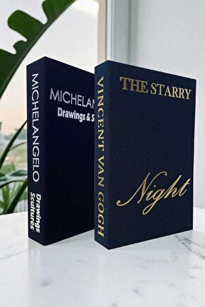 2’li Kumaş Kaplı Kitap Görünümlü Dekoratif Kutu | Hediye & Takı Kutusu