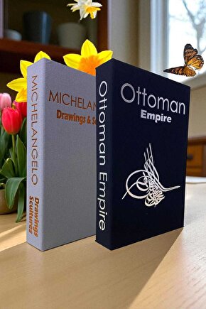 2’li Kumaş Kaplı Kitap Görünümlü Dekoratif Kutu | Hediye & Takı Kutusu