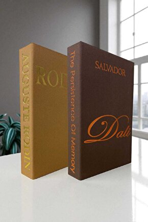 2’li Kumaş Kaplı Kitap Görünümlü Dekoratif Kutu | Hediye & Takı Kutusu