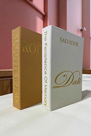 2’li Kumaş Kaplı Kitap Görünümlü Dekoratif Kutu | Hediye & Takı Kutusu