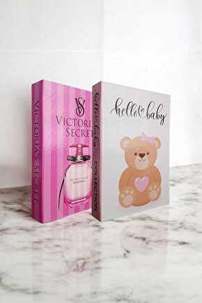 Dekoratif Kitap Görünümlü Kutu 2li Set Decorative Book Looking Box
