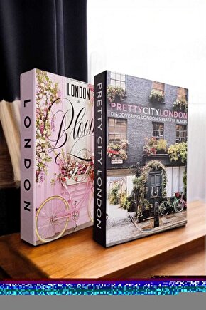 Dekoratif Kitap Görünümlü Kutu 2li Set Decorative Book Looking Box